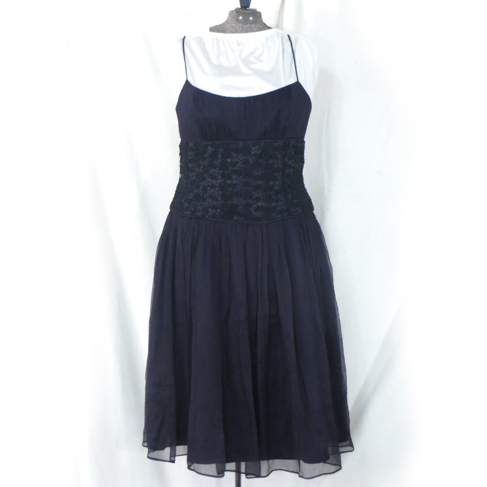 Laundry by Shelli Segal Silk Dress with Lace